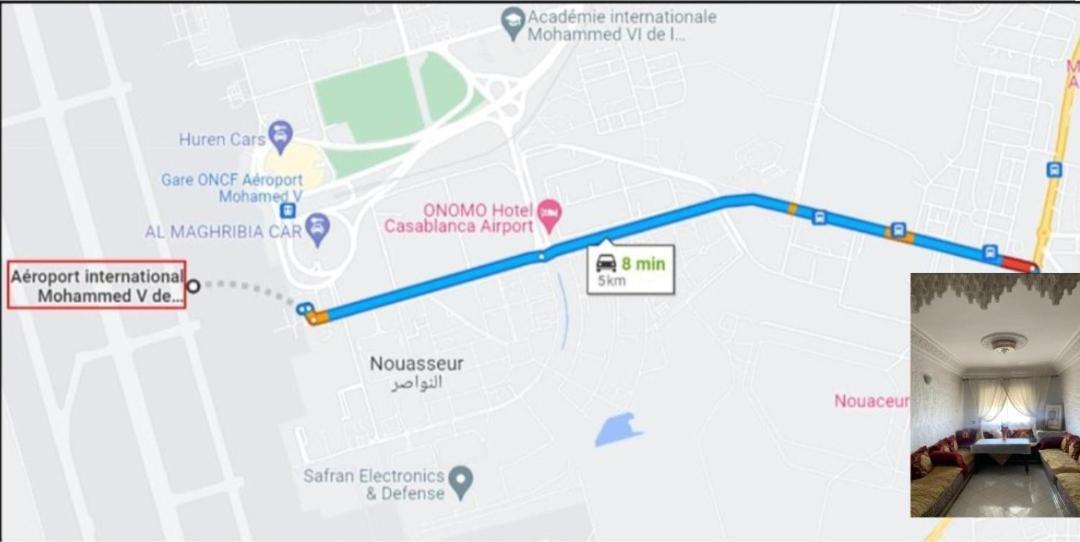 Adorable Apartamento A 8 Min Del Aeropuerto De Casablanca,Wifi Ultra Rapido Y Parking Gratis Derroua Ngoại thất bức ảnh